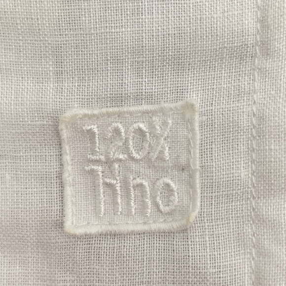 120 LINO 100% Linen white women sleeveless shirt/blouse tunic size 46 Italy - Picture 3 of 6